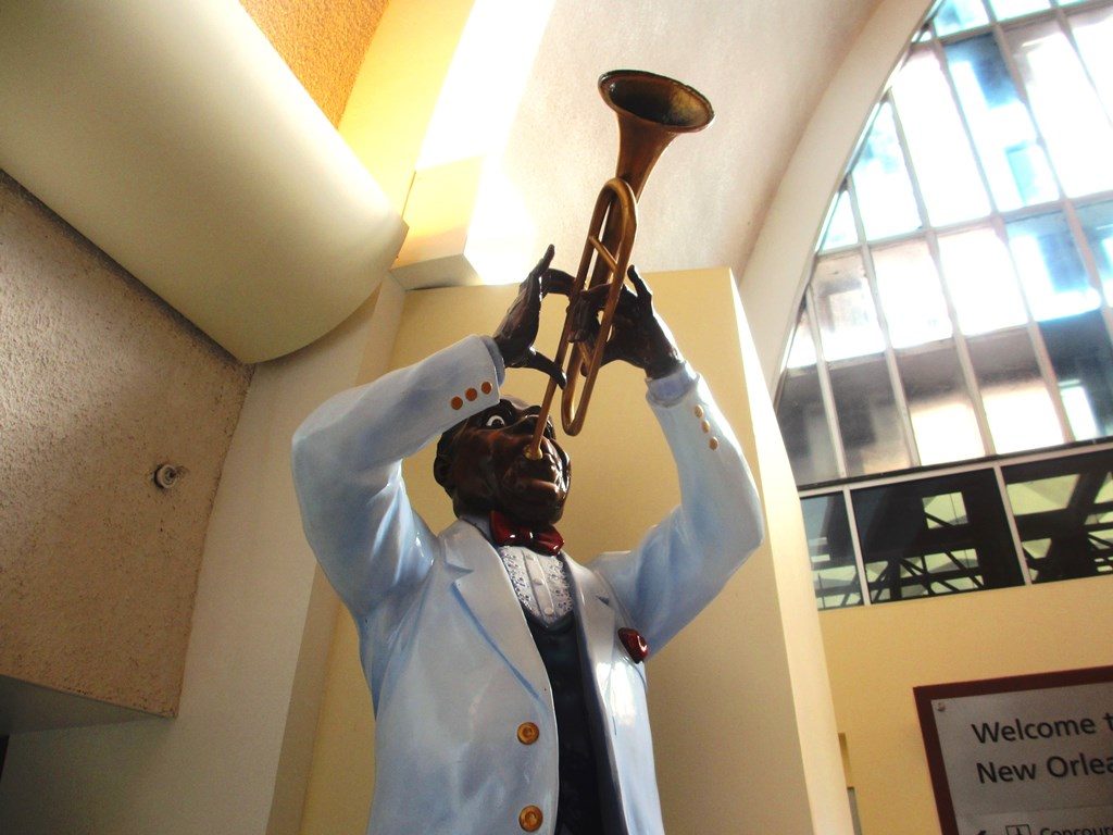 Louis Armstrong statue at Louis Armstrong New Orleans International Airport (MSY)