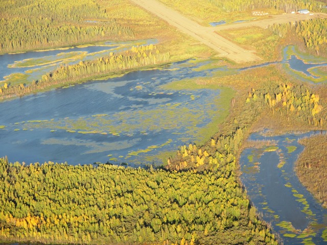 Lakes and waterways after leaving Fairbanks. Photo taken during the Arctic Circle Air Adventure with Northern Alaska Tour Co.