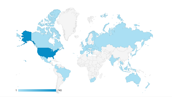SEATravel Zombie global readership map