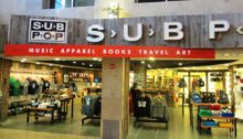 The entrance to the Sub Pop Airport Store, located in Sea-Tac Airport.