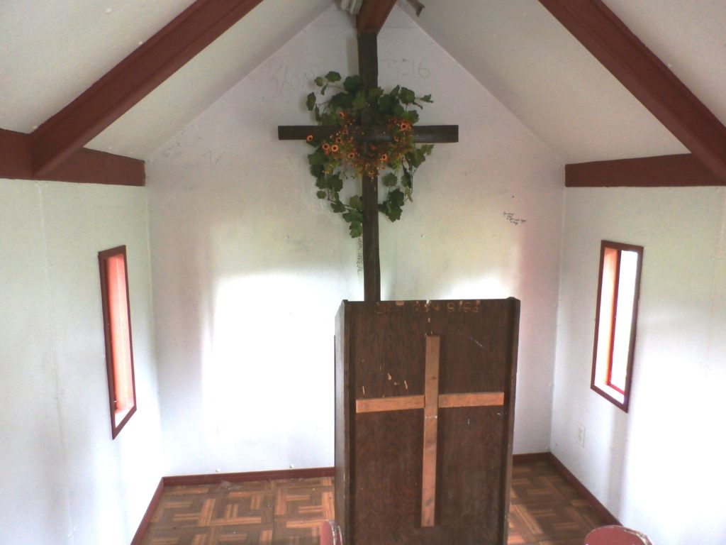 Pulpit in the tiny church
