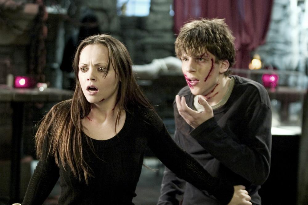 Christina Ricci and Jesse Eisenberg in the 2005 horror film ‘Cursed’ by Wes Craven. Image: Dimension Films.