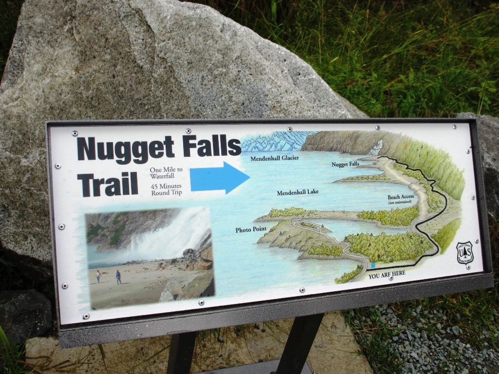 Map of Nugget Falls Trail, Mendenhall