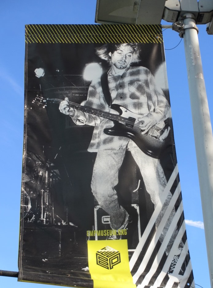 Banner for ‘Nirvana: Taking Punk To The Masses’ exhibit