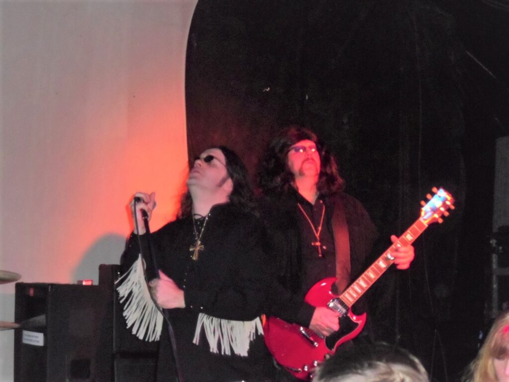 David Hillman (vocals) and Eric Getty (guitar) of Seattle-based Black Sabbath tribute Bastard of Reality.