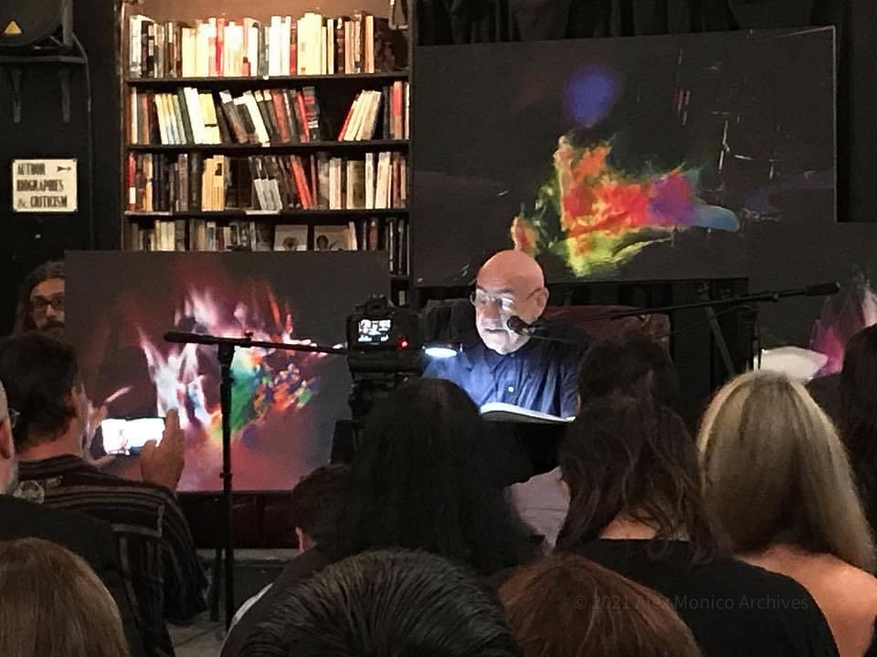 Bill Ward 'Absence of Corners' poetry reading and art exhibit. Aug. 25, 2018 at The Last Book Store in Los Angeles. Photo: Alex Monico Archives.
