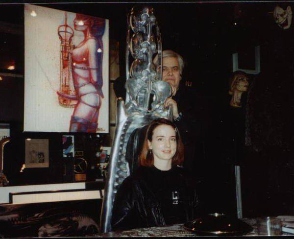 Aleta Welling with H.R. Giger, circa 2000.